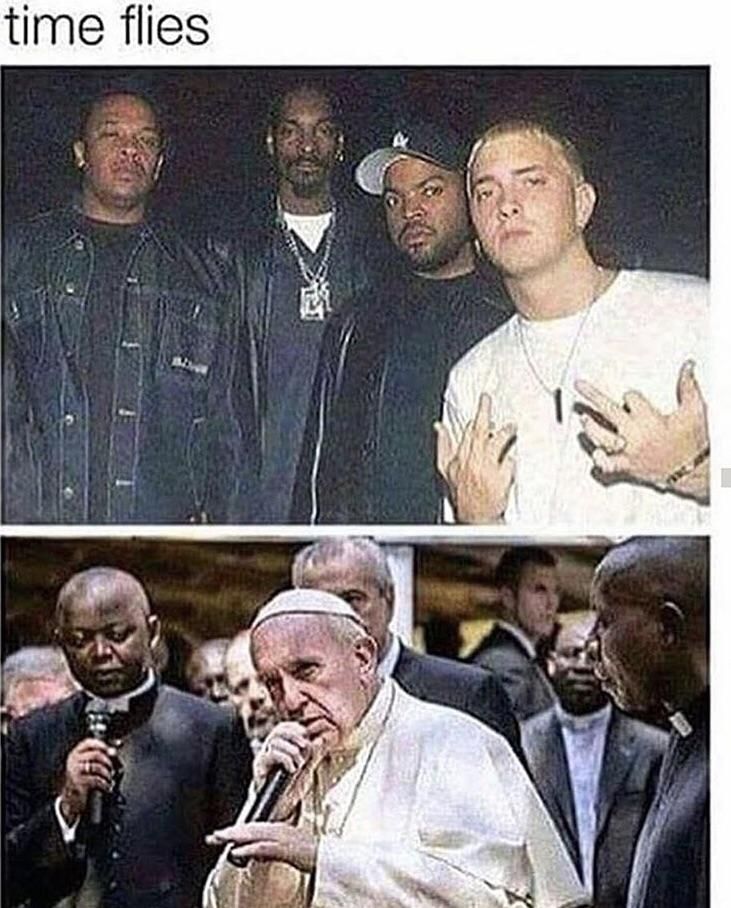 Eminapin because the pope is wrappin