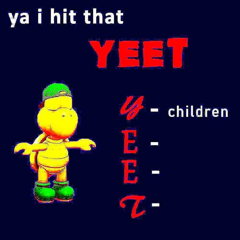 I hit them with that Y E E T