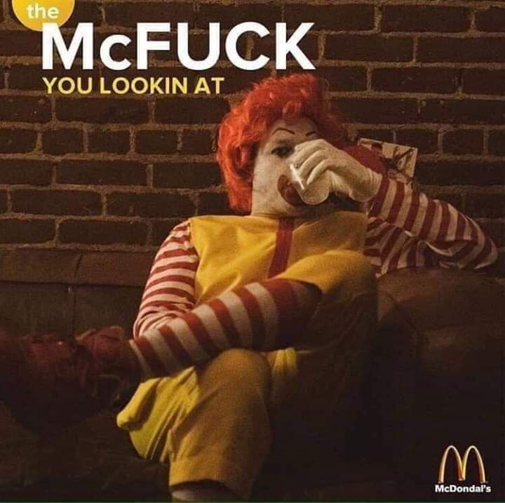 Ronald is looking a little rough around the edges.