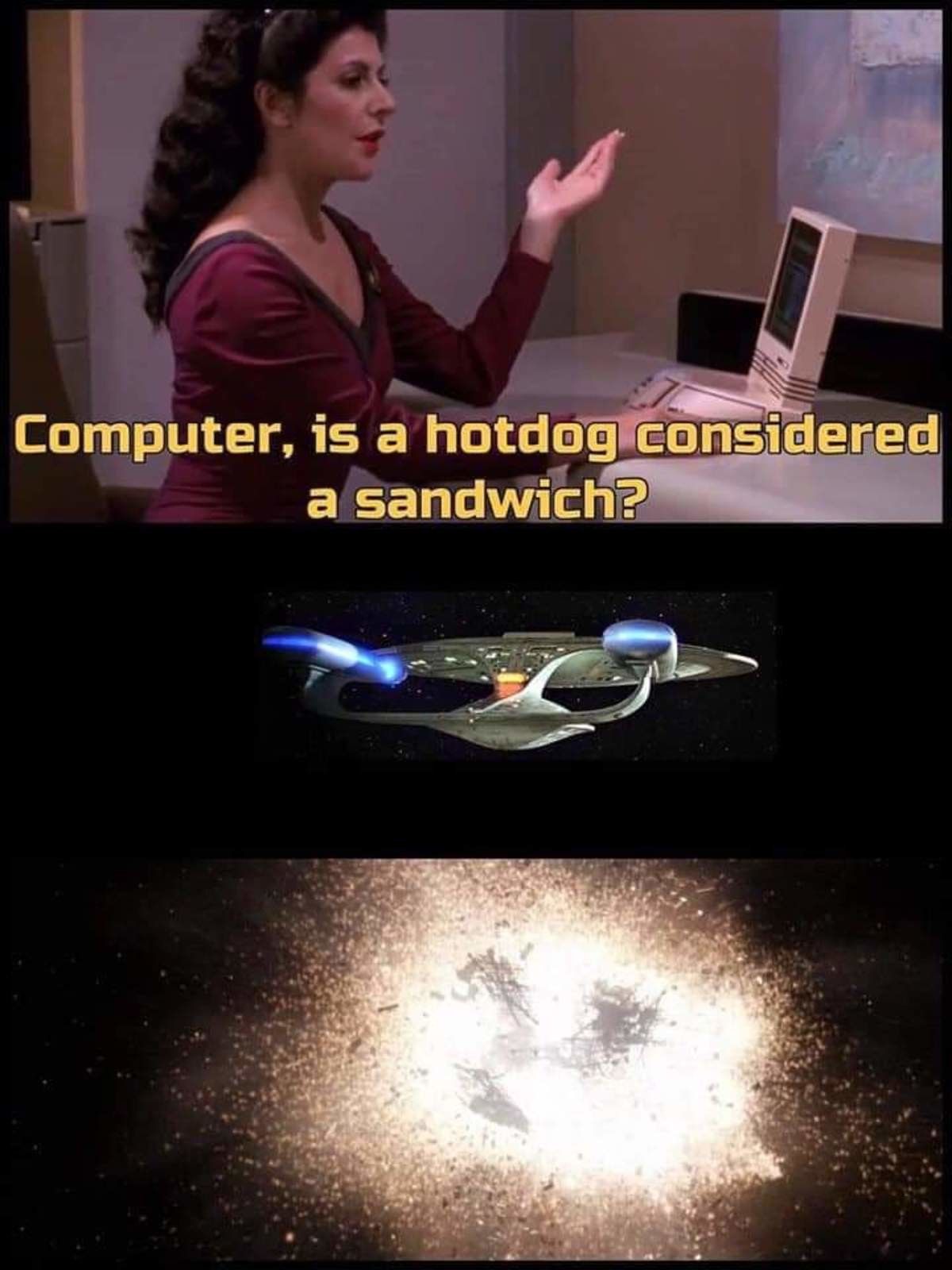 Oh course she'd be the one to destroy the enterprise