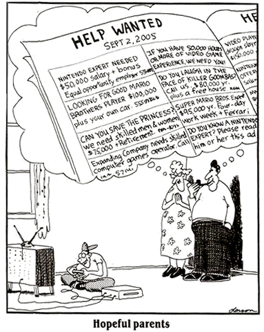 With the news of a fortnite tournament with a $3M prize, I give you this 20 year old far side comic. Gary Larson was ahead of his time, but I don't think he knew it.