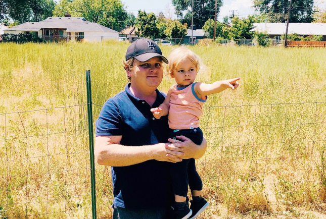 'Sandlot' star Patrick Renna visits original sandlot from the film with his son. "I swear he just pointed!"