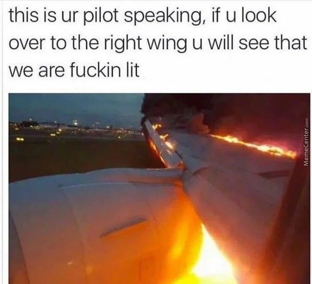 Flight 420 going down in the Caribbean