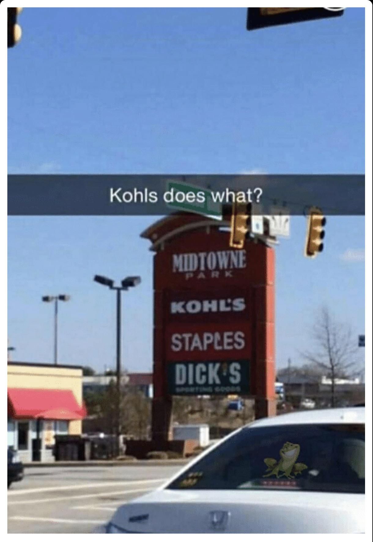 Gentlemen, do not go to Kohl’s!