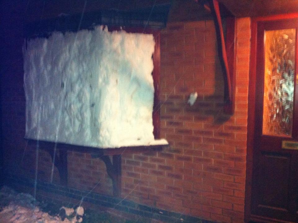 Tried to convince a friend he had been snowed in.