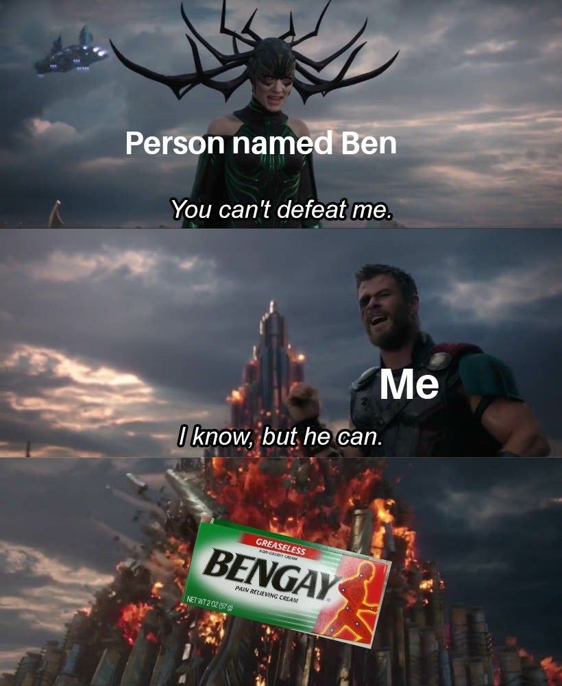 I hope you see this, Ben