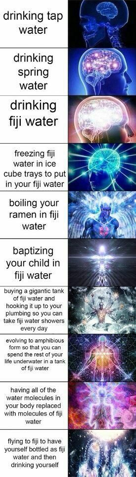 dehydrating myself so I can drink more water