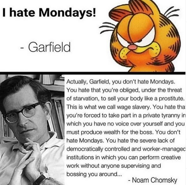 Garfield is a working class icon.