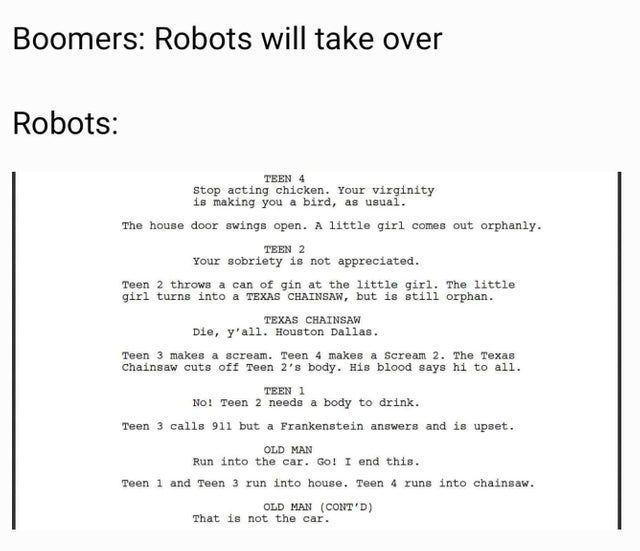 Robots are slaves.