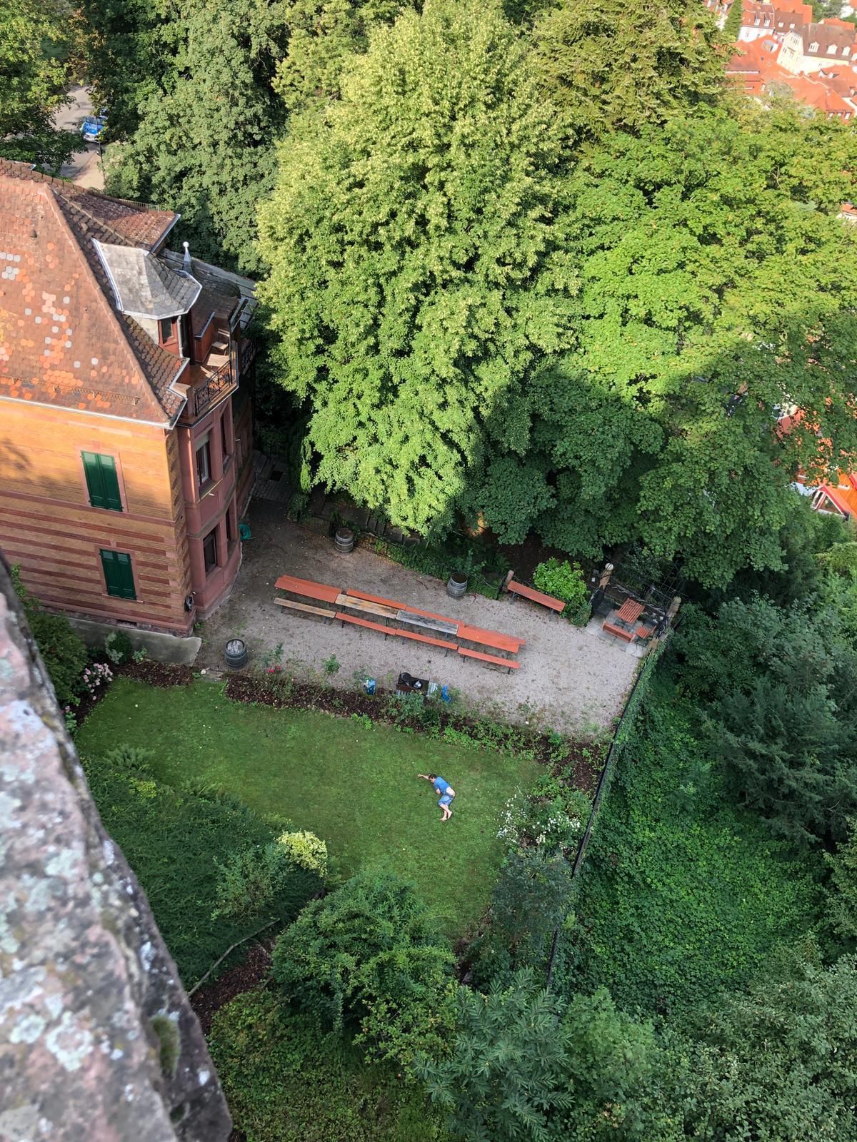 My parents are in Heidelberg, Germany visiting a castle which is next to a fraternity house. They just sent me this pic.