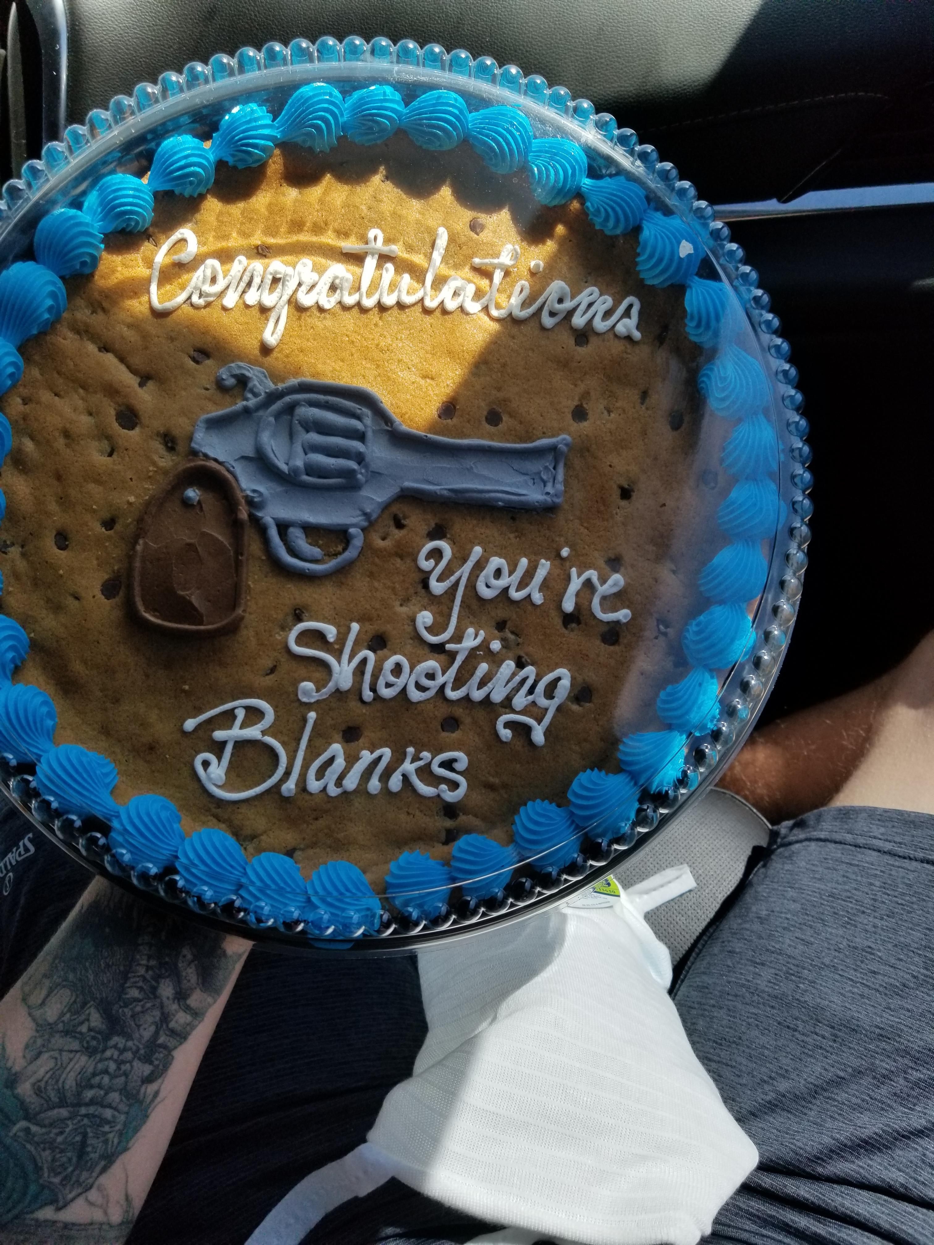 I just got a vasectomy today, my wife got me this to celebrate