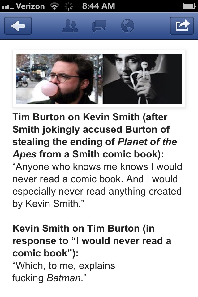 Kevin Smith vs Tim Burton