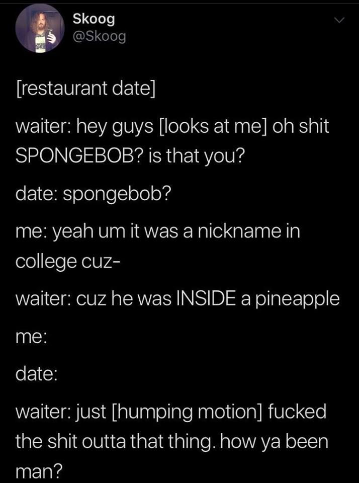 lucky for him she had a pineapple fetish