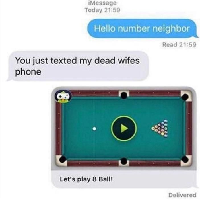 Nothing like a game of good ol' 8 ball