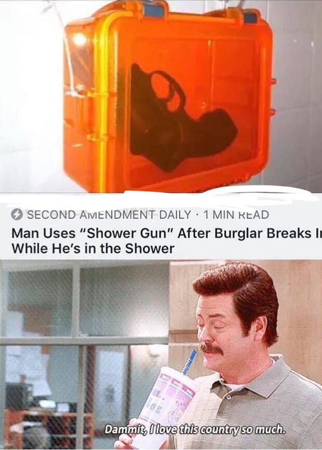 Man uses shower gun, it’s very effective