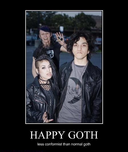 Happy goth