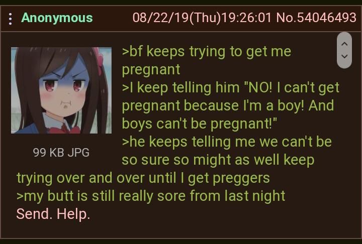 Anon is male. Probably.