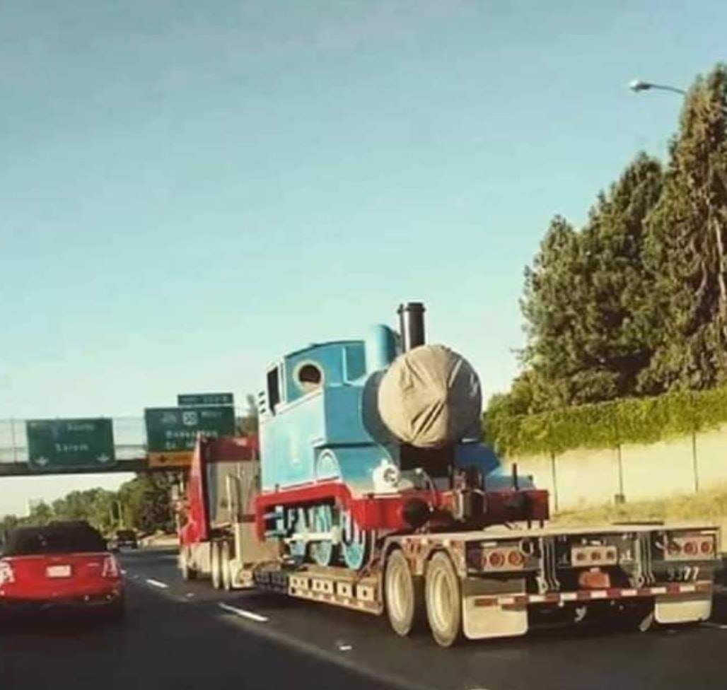 I believe I just witnessed Thomas The Tank Engine being kidnapped by Optimus Prime.