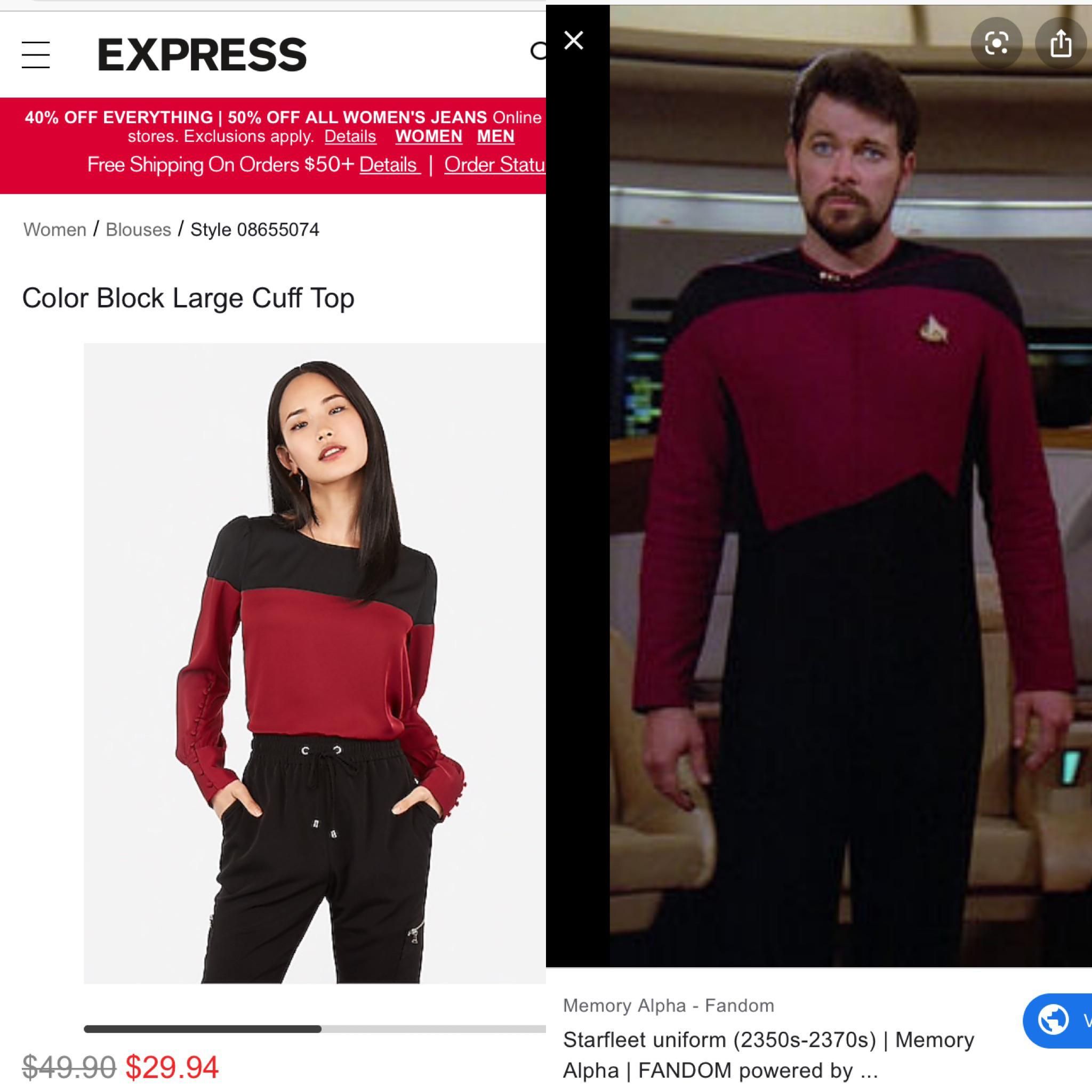 Is it just me, or is Express serving Starfleet realness?