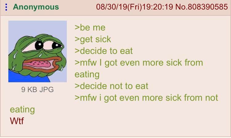 Anon is sick