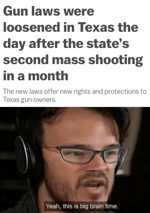 People got shot? Get more guns!