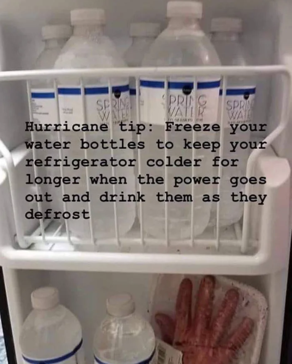 Handy tip for those in the path of the hurricane