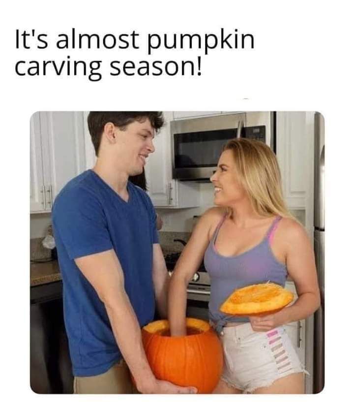 Peter! This pumpkins been carved already!