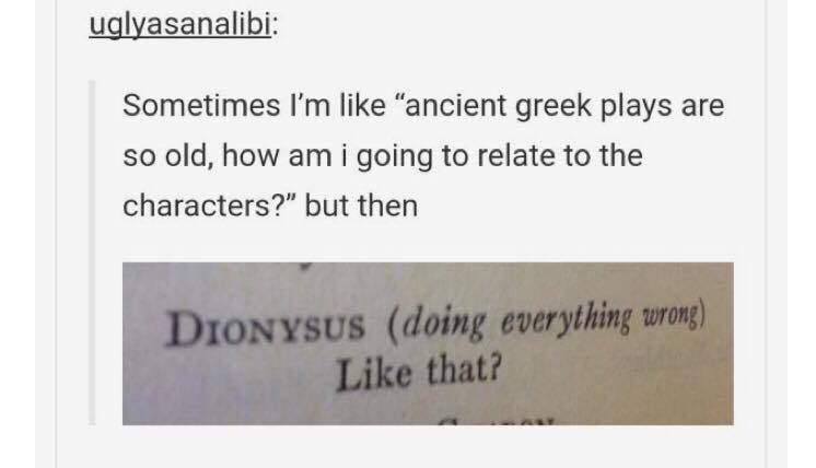 Dionysus is my spirit animal