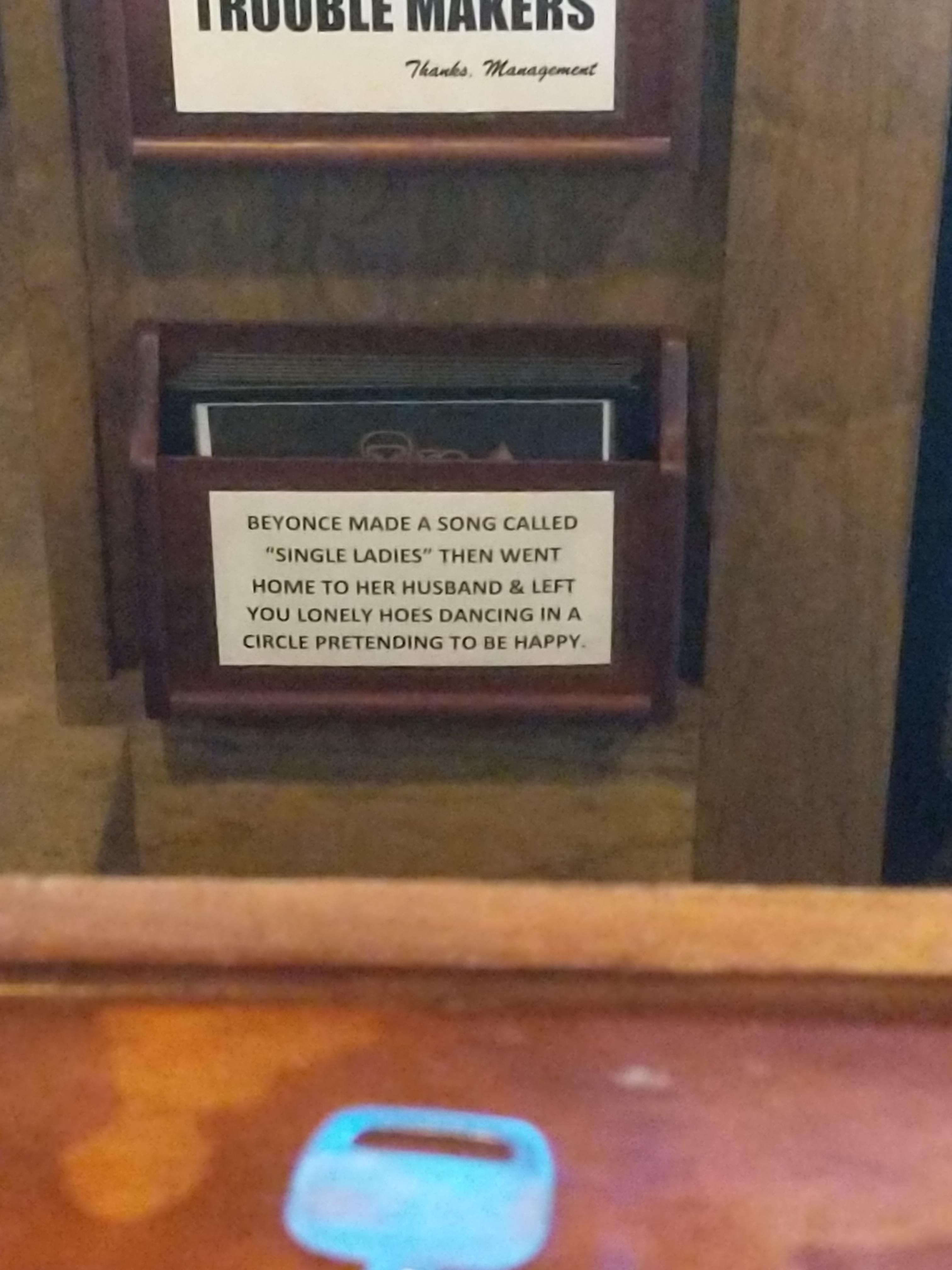 Sign at my local bar