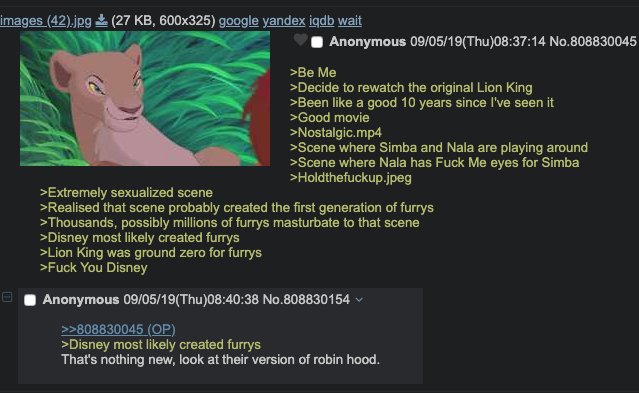 where were you when disney created furrys?