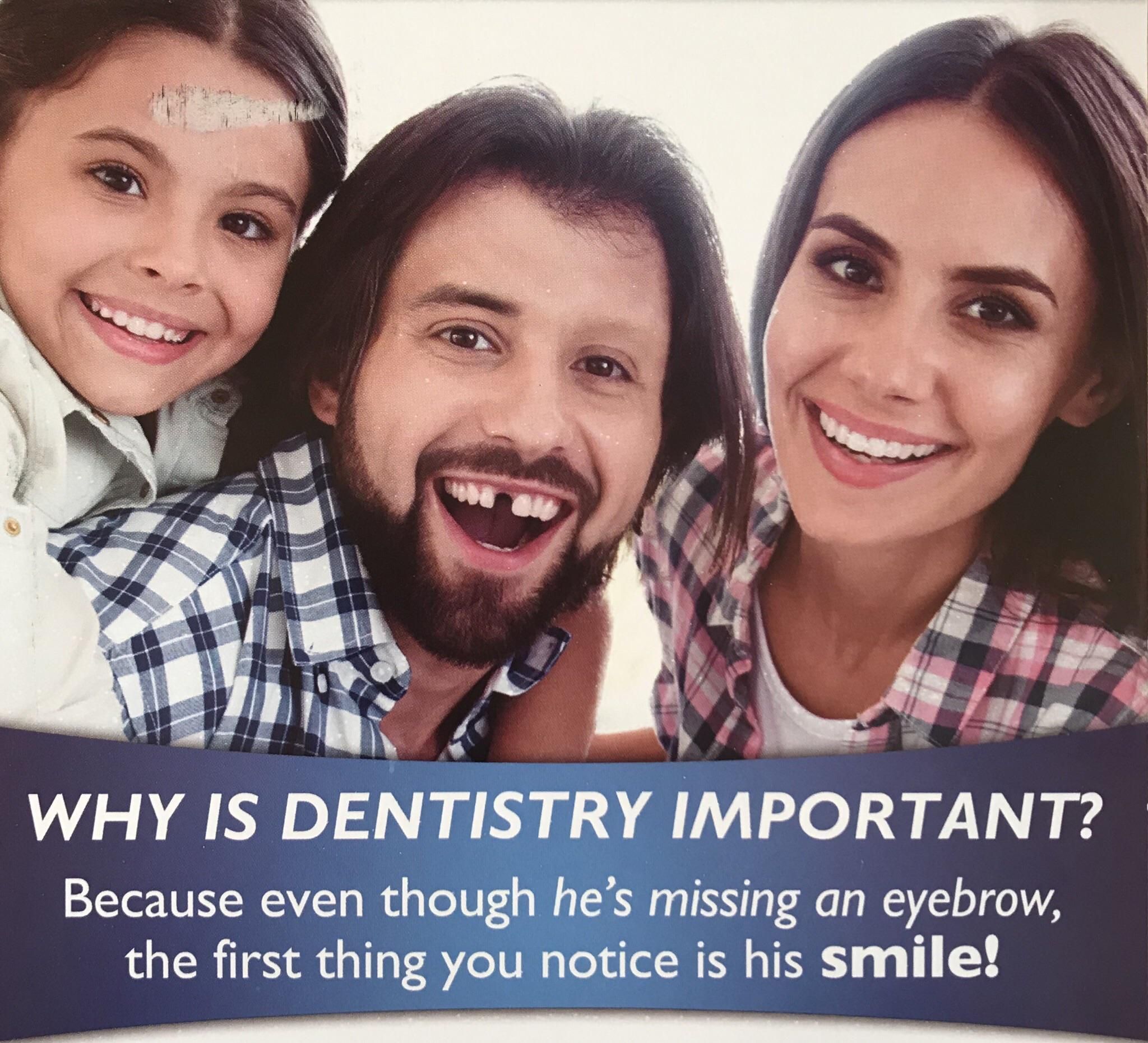 This advertisement from a dental office