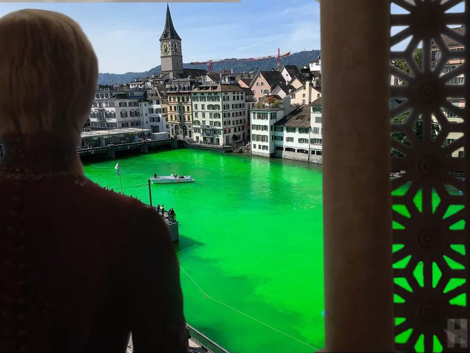 "climate activists" dyed a river in Zurich. But we all know who it really was.