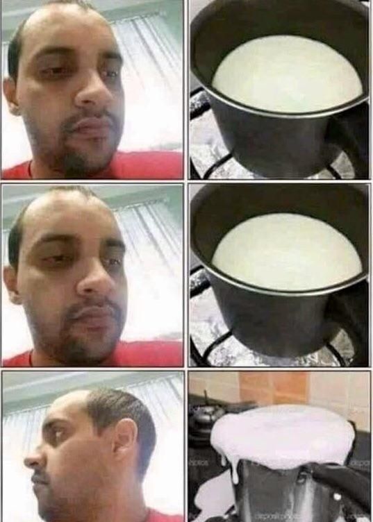 Don’t you ever turn your back on boiling milk.