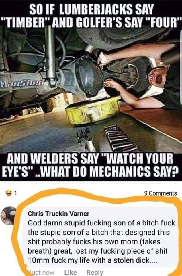 For all my mechanic friends out here