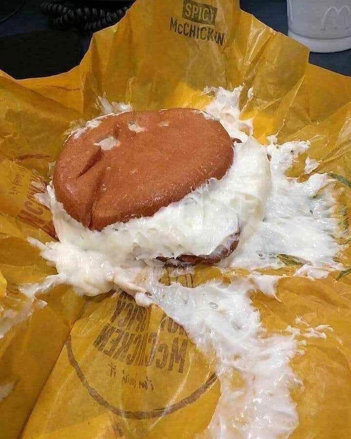 Asks for "extra mayo" receives a 'McCumshot', courtesy of Ronald McDonald's dick.