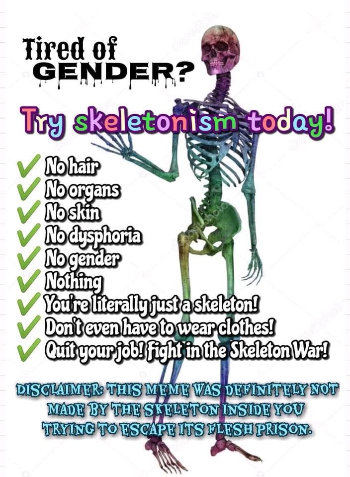 Not made by a skeleton