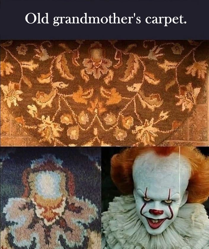 Old grandmother`s carpet