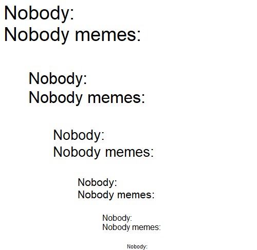 the Nobody is useless