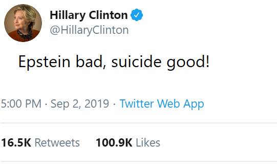 Hillary Chillary Epstein was Killaryd