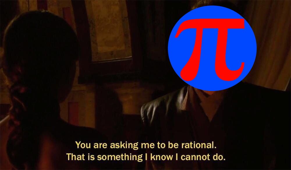 I have seen a security hologram of him ... having infinite decimals