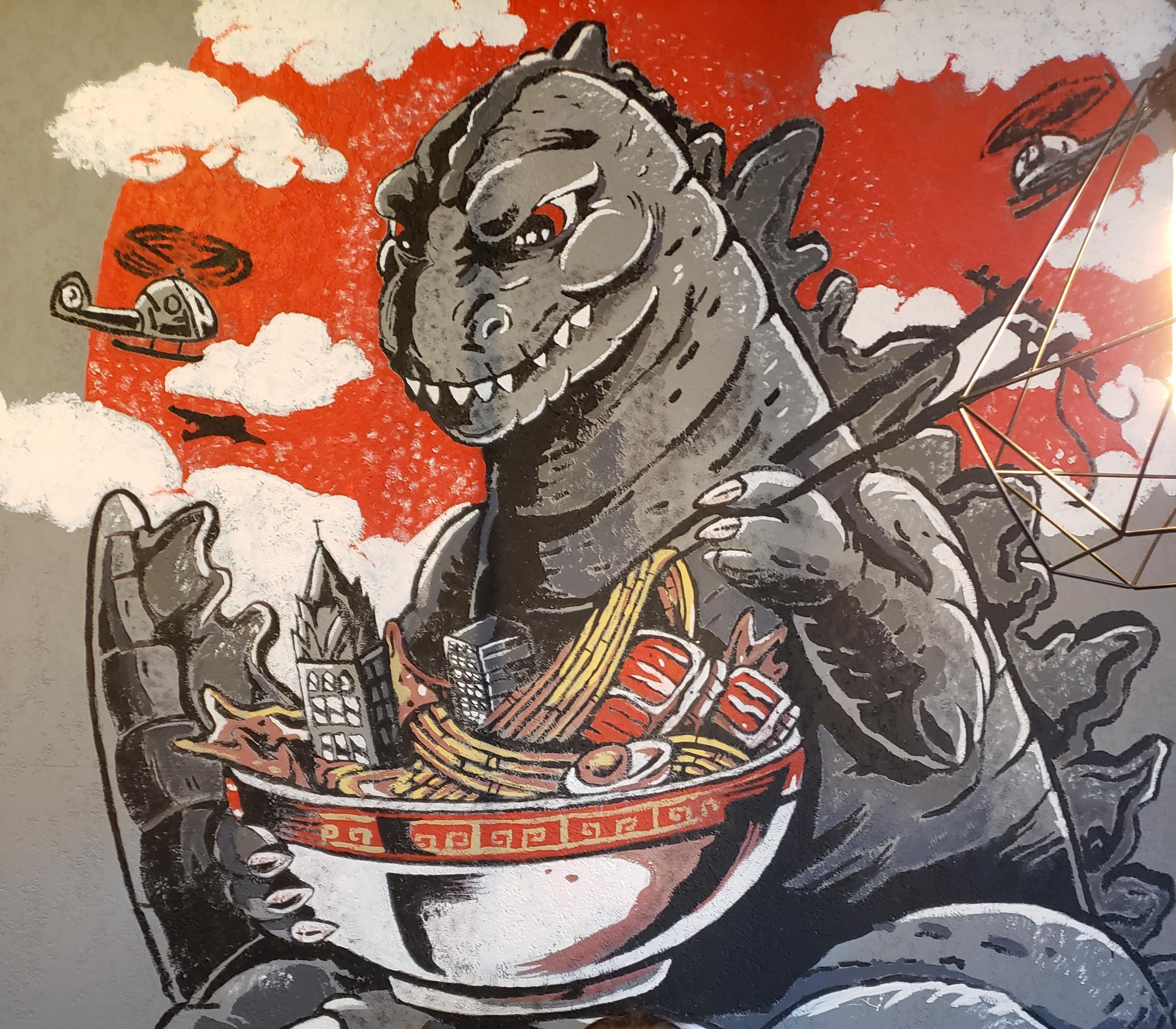 Mural on the wall at a local Ramen joint.