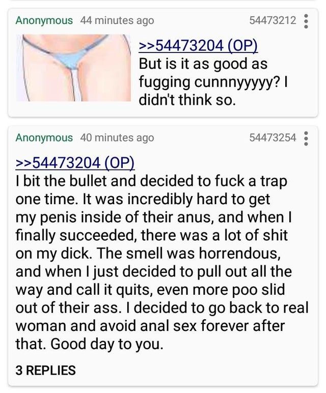 anon tried a trap