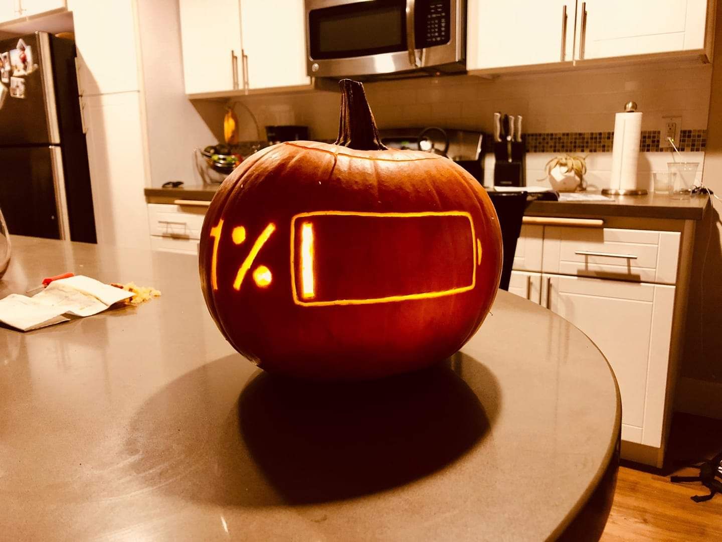 Scary pumpkin for Halloween