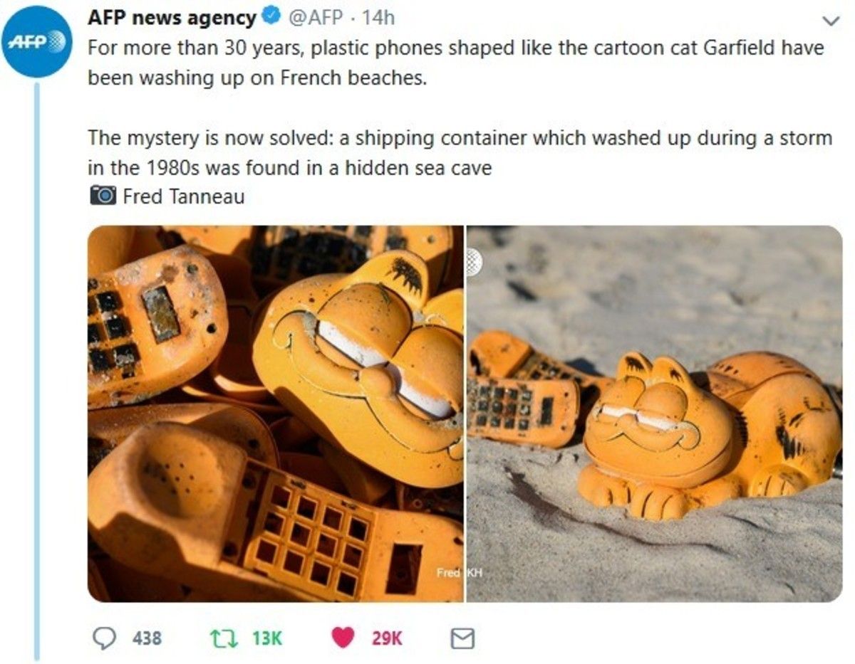 Naughty French children are sent to the Garfield cave
