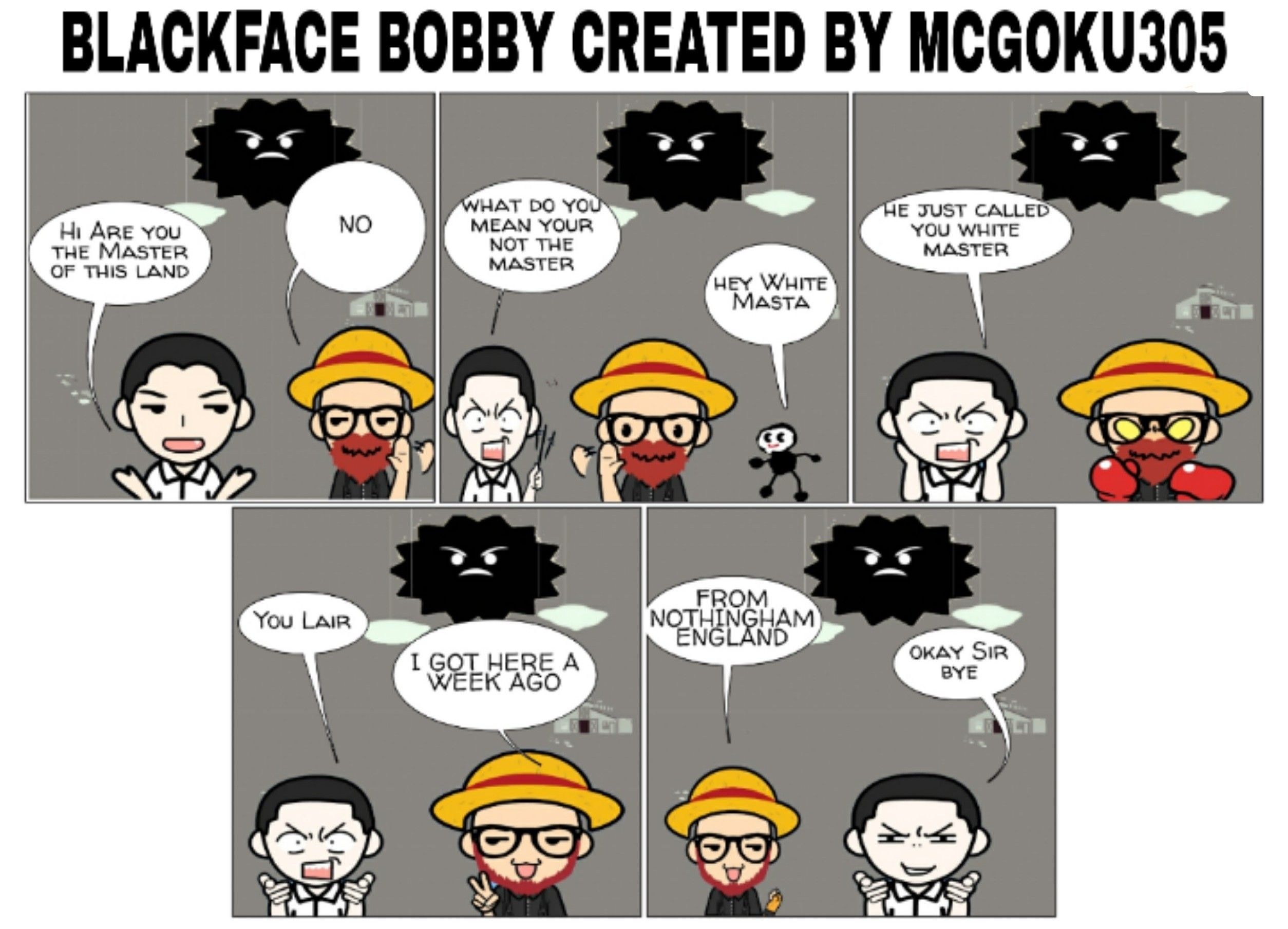 BLACKFACE BOBBY - SALARY GUY MEETS WHITE MASTER #COMIC