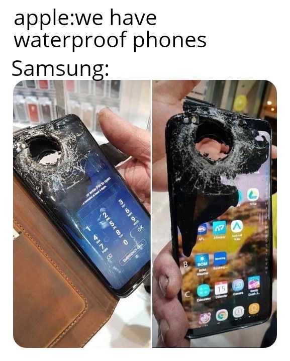 apple adds a new camera while samsungs adds a new glory hole
