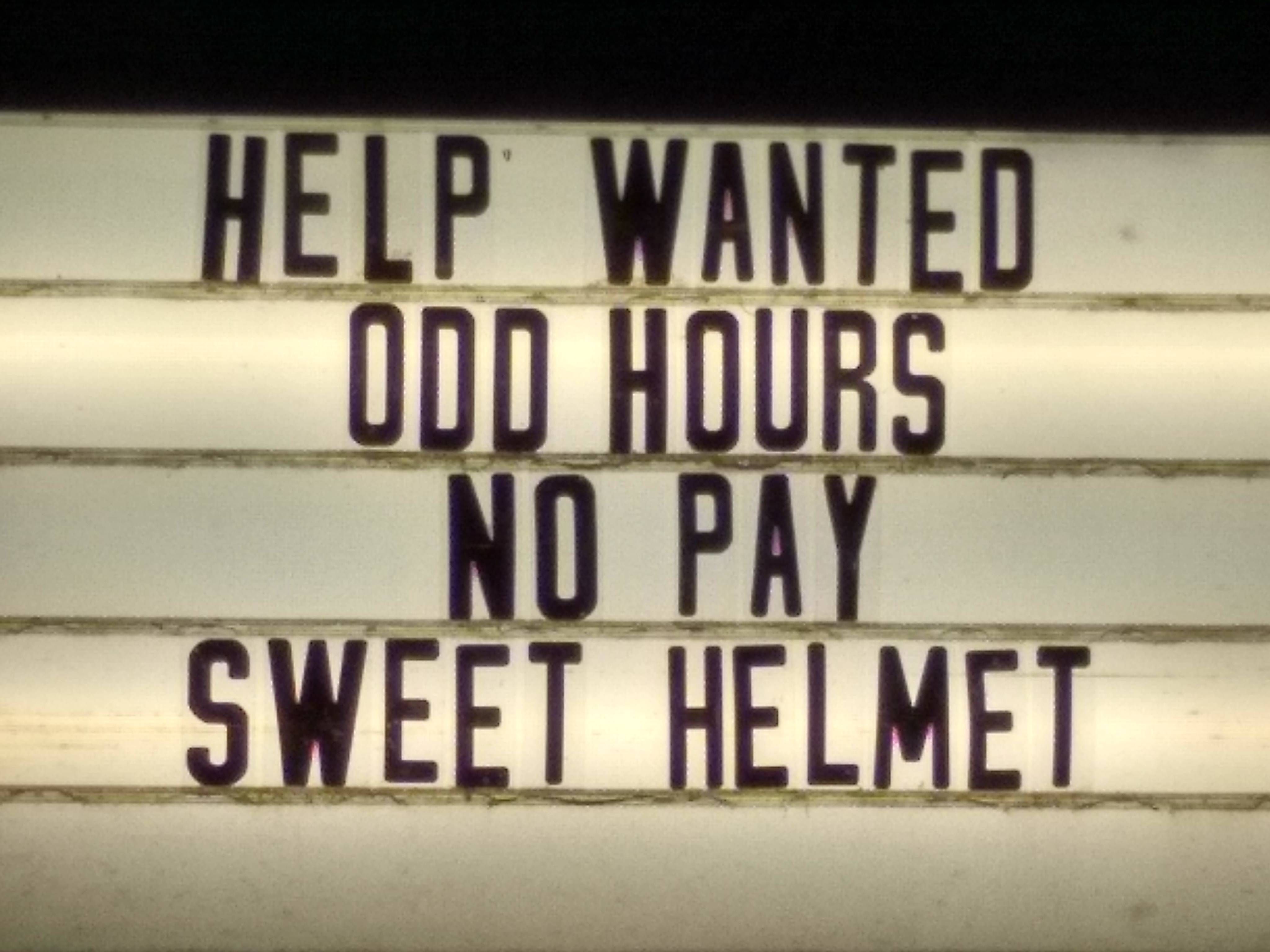 Sign outside the local fire department