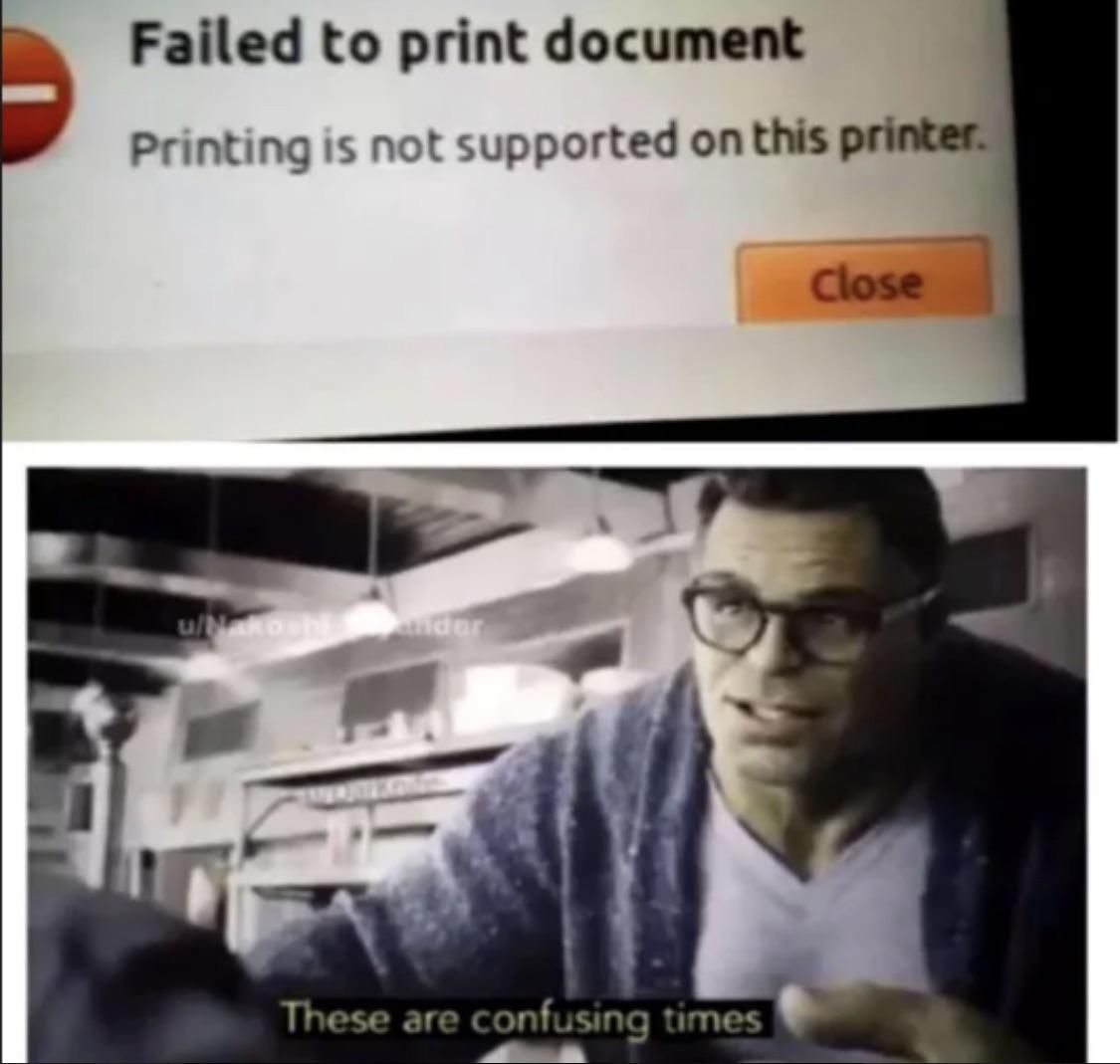 Printing is not supported on this printer
