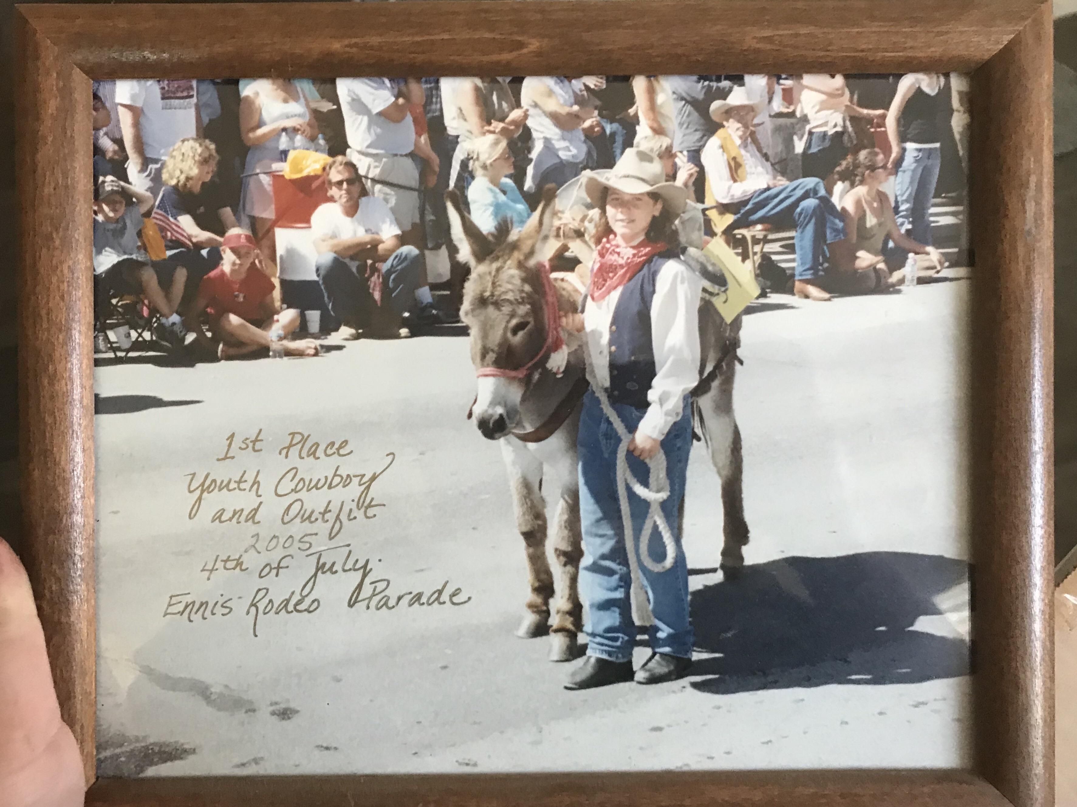 I’m a girl, and instead of winning 1st place in the youth cowGIRL division, the judges thought I was a boy gave me 1st in the cowboy one. Yeehaw