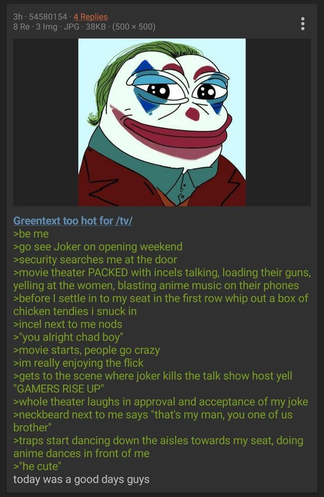 anon watches Joker